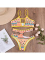 Susan Hollow Out Printed Bikini - Vestir en Moda