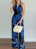 Susana Women Irregular Printed Halter Neck Jumpsuits - Vestir en Moda