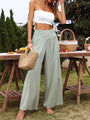 Sydney Casual Wide Leg Cotton Linen Popular High Waist Loose Pants - Vestir en Moda