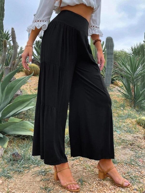 Sydney Casual Wide Leg Cotton Linen Popular High Waist Loose Pants - Vestir en Moda