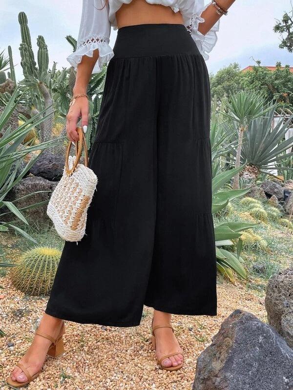 Sydney Casual Wide Leg Cotton Linen Popular High Waist Loose Pants - Vestir en Moda