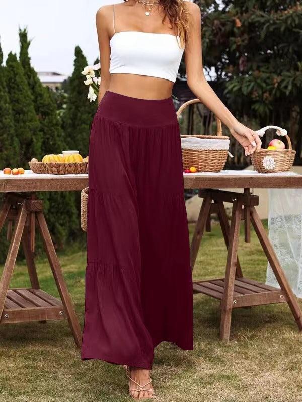 Sydney Casual Wide Leg Cotton Linen Popular High Waist Loose Pants - Vestir en Moda