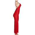 Sylvia Red Spaghetti Strap Sexy Sleevelss Backless Ruched Slim Maxi Dress - Vestir en Moda