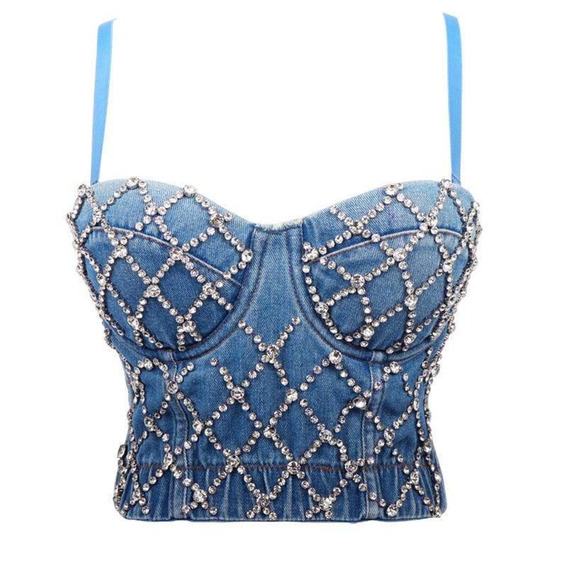 Talia Beaded Tube Shaping Wear Cropped Baring Top - Vestir en Moda