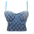 Talia Beaded Tube Shaping Wear Cropped Baring Top - Vestir en Moda