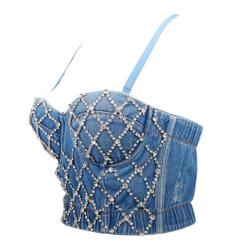 Talia Beaded Tube Shaping Wear Cropped Baring Top - Vestir en Moda