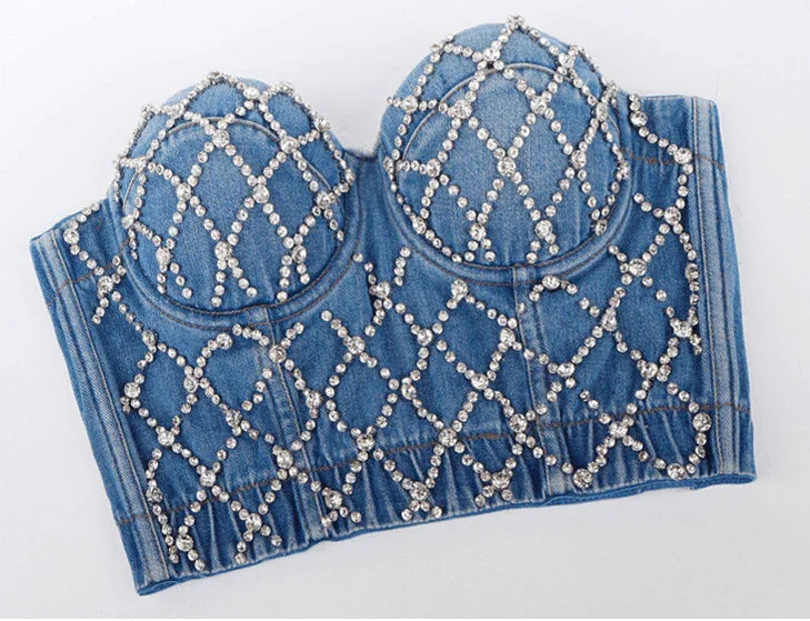 Talia Beaded Tube Shaping Wear Cropped Baring Top - Vestir en Moda