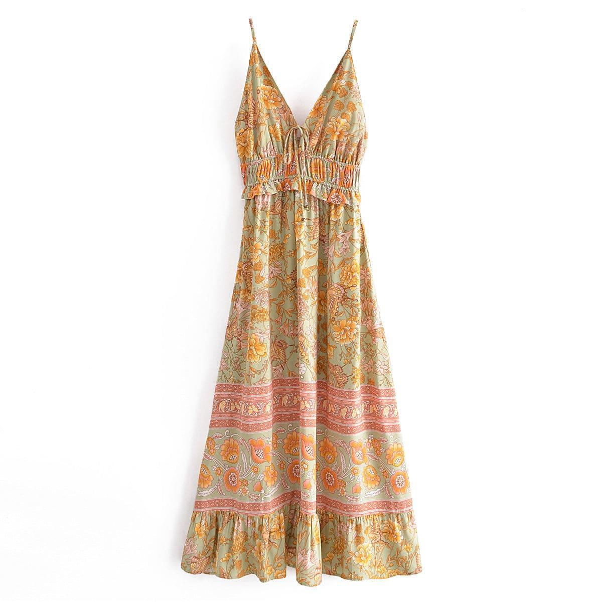 Telma Spring Positioning Floral Flounce Dresses - Vestir en Moda