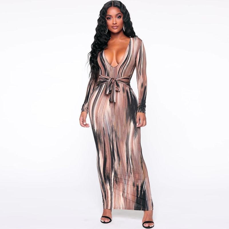 Teresa Women Clothing Plunge Sexy Autumn Dresses - Vestir en Moda