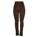 Trinity High Waist Stretch Tight Bubble Woven Roving Small Trousers - Vestir en Moda