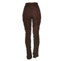 Trinity High Waist Stretch Tight Bubble Woven Roving Small Trousers - Vestir en Moda