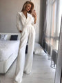 Valentina Modern Solid Long Sleeve Loose Jumpsuit - Vestir en Moda
