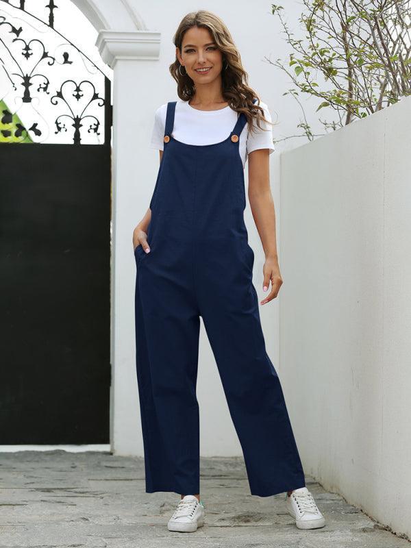 Valentina Women Solid Color The Overalls Jumpsuits - Vestir en Moda