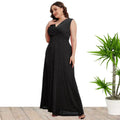 Valeria Plus Size Women Summer Sleeveless V-neck Maxi - Vestir en Moda