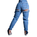 Valerie Arrival Ripped Cotton Straight Washed High Waist Loose Jeans - Vestir en Moda