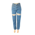 Valerie Arrival Ripped Cotton Straight Washed High Waist Loose Jeans - Vestir en Moda