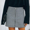 Vanesa Winter Office Houndstooth A Line Skirt Women - Vestir en Moda