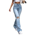 Vanessa High Rise Wide Leg Trousers Ripped Skinny Loose Denim - Vestir en Moda