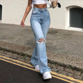 Vanessa High Rise Wide Leg Trousers Ripped Skinny Loose Denim - Vestir en Moda