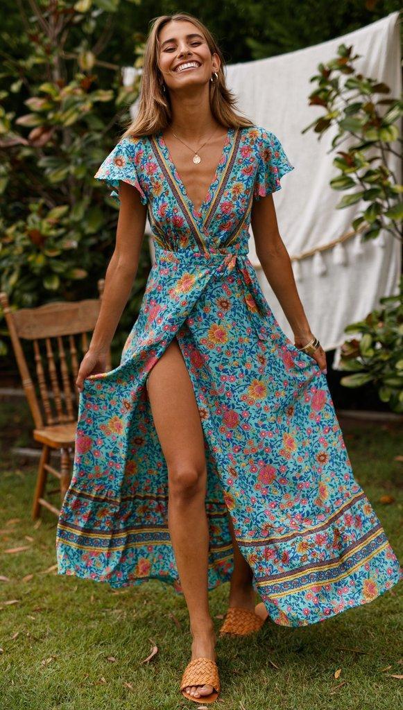 Victoria Summer Casual Holiday Floral Sexy Women Clothing Dresses - Vestir en Moda