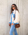 Vik Fall Beige and Blue Amazing Jacket - Vestir en Moda