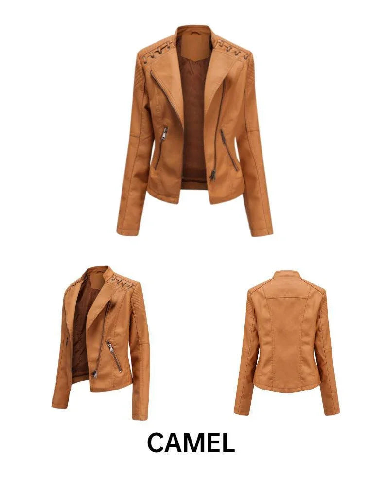 Vilma Women Short High Quality Leather Jacket - Vestir en Moda