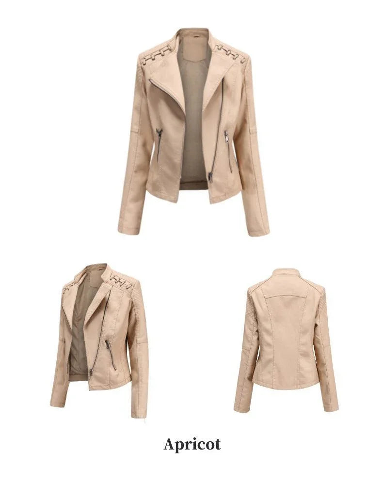 Vilma Women Short High Quality Leather Jacket - Vestir en Moda