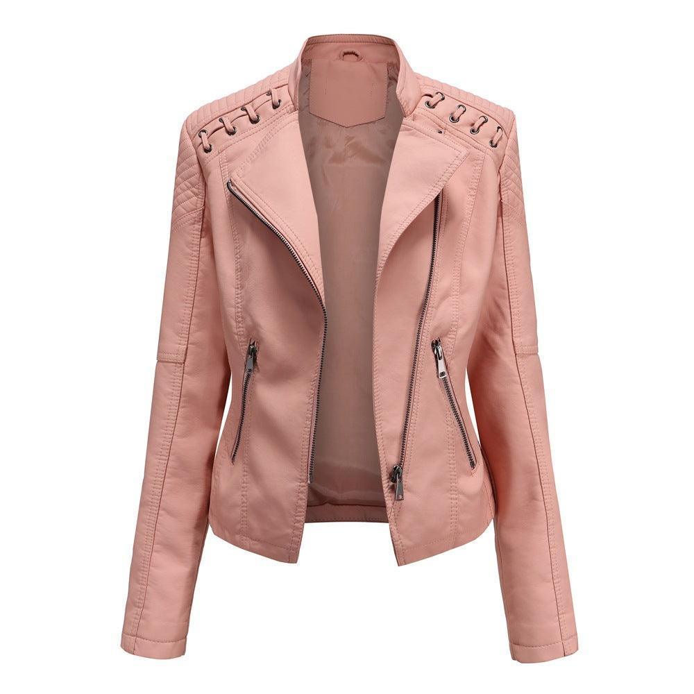 Vilma Women Short High Quality Leather Jacket - Vestir en Moda