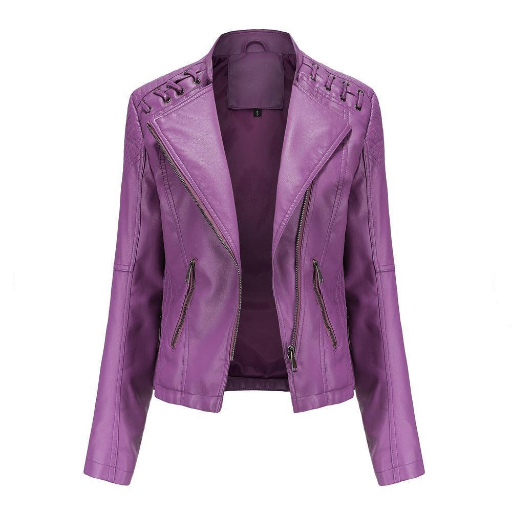 Vilma Women Short High Quality Leather Jacket - Vestir en Moda