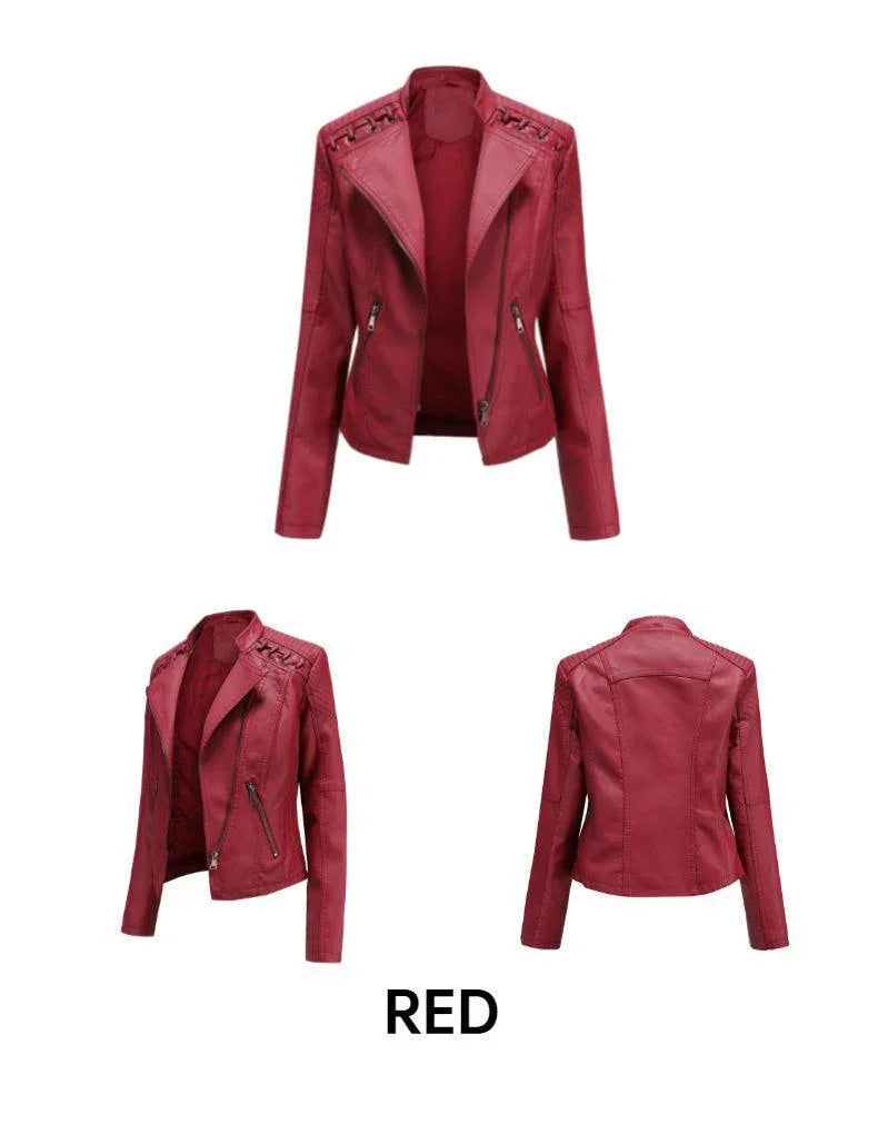 Vilma Women Short High Quality Leather Jacket - Vestir en Moda