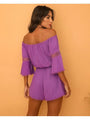Violeta Fashion Women Boat Neck Flare Sleeve Casual Romper - Vestir en Moda