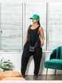 Violeta Solid Loose Sleeveless Jumpsuits - Vestir en Moda