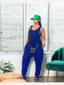 Violeta Solid Loose Sleeveless Jumpsuits - Vestir en Moda
