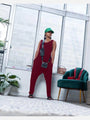 Violeta Solid Loose Sleeveless Jumpsuits - Vestir en Moda