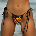 Virginia Bandage Butterfly Print Low Waist Thong Triangle Bikinis - Vestir en Moda