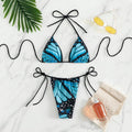 Virginia Bandage Butterfly Print Low Waist Thong Triangle Bikinis - Vestir en Moda