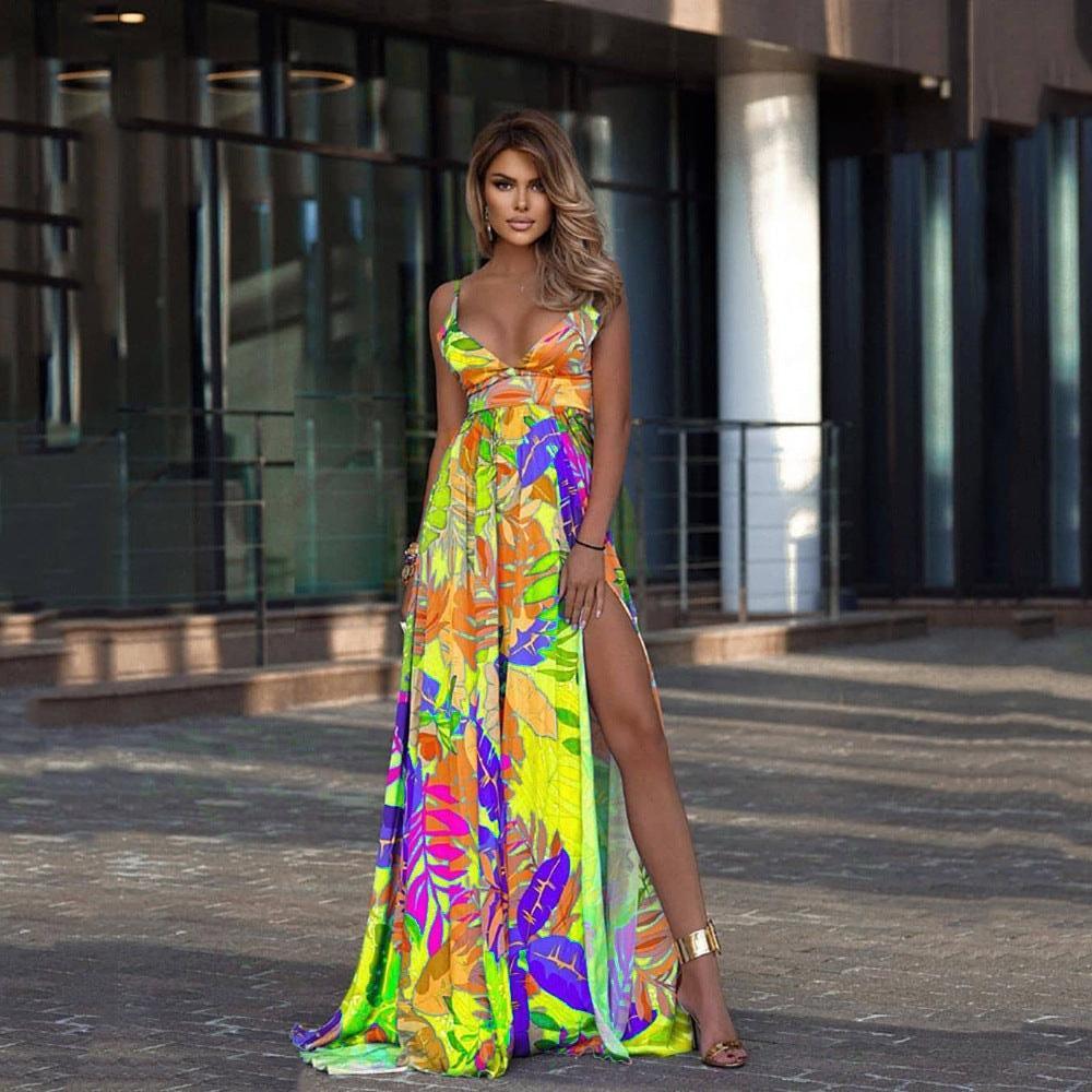 Wanda Spring Sided Stretch Bohemian Shoulder Dresses - Vestir en Moda