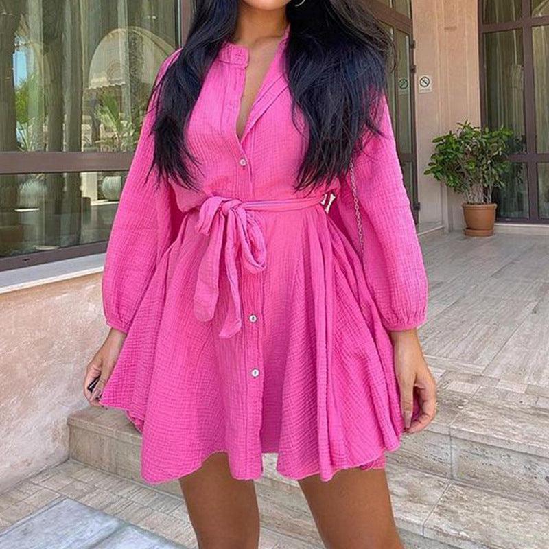 Wanda Women Autumn Winter Solid Dresses - Vestir en Moda