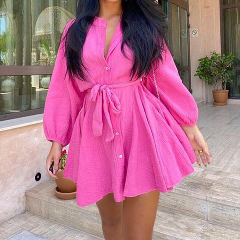 Wanda Women Autumn Winter Solid Dresses - Vestir en Moda