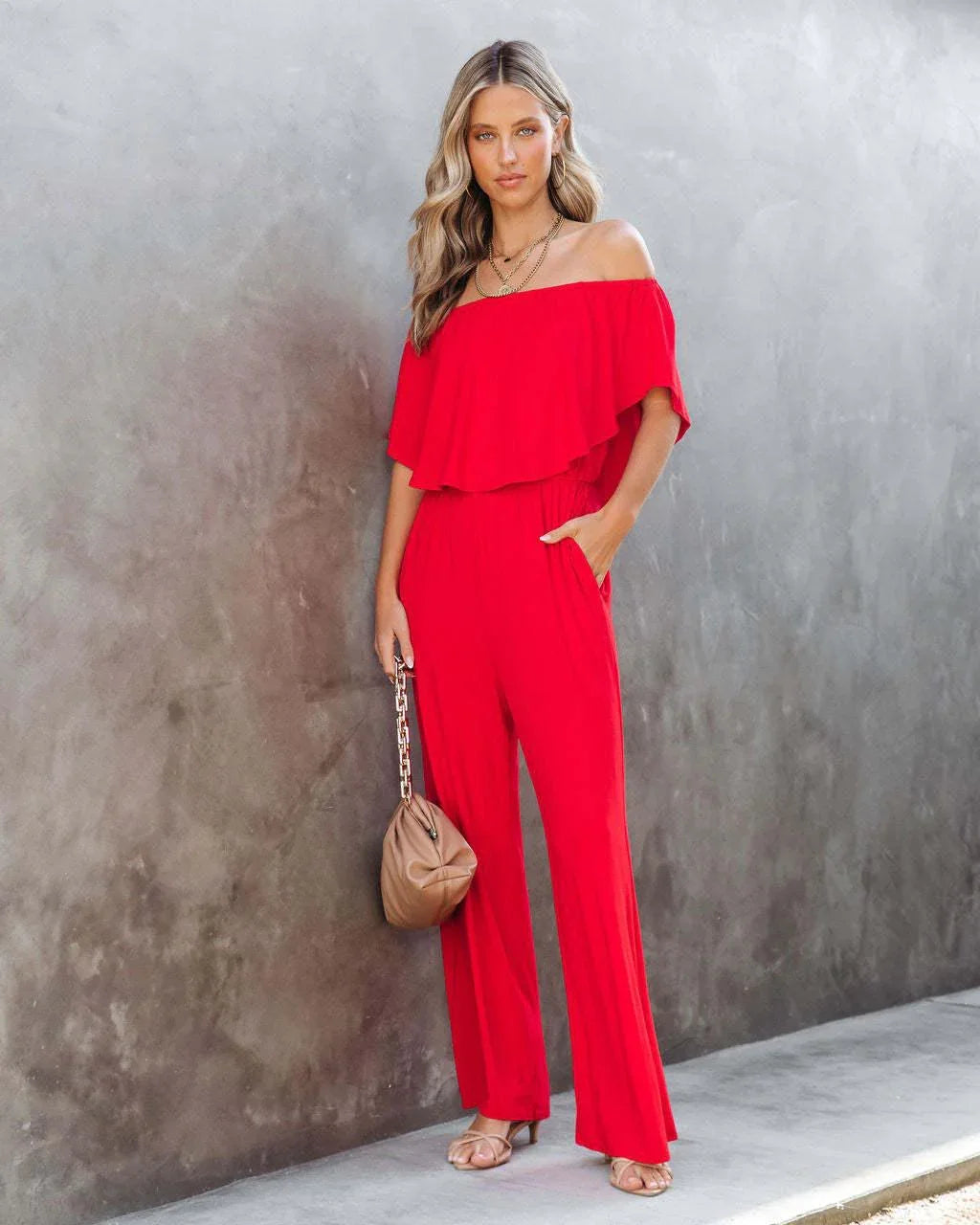 Wanni Spring Summer Women Clothing Off Shoulder Elegant Jumpsuits - Vestir en Moda