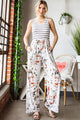 Wendy Striped Floral Sleeveless Wide Leg Jumpsuits - Vestir en Moda