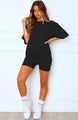 Willa Solid Color Short Sleeve Round Neck Urban Casual Set - Vestir en Moda