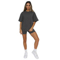 Willa Solid Color Short Sleeve Round Neck Urban Casual Set - Vestir en Moda