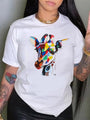 Willow Colorful Deer Graphic Stylish Tees - Vestir en Moda
