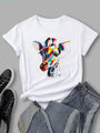 Willow Colorful Deer Graphic Stylish Tees - Vestir en Moda