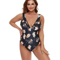 Wilnea Plus Size Print Sling Flying Edge Siamese Swimsuit - Vestir en Moda