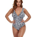 Wilnea Plus Size Print Sling Flying Edge Siamese Swimsuit - Vestir en Moda