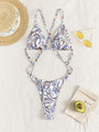 Ximena Sexy Printing Bandage One Piece Swimsuit - Vestir en Moda