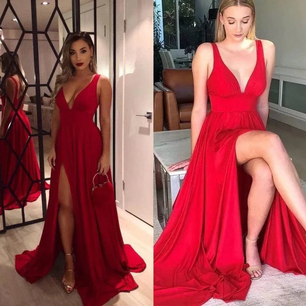 Yazmin Women Sexy Neck Sleeveless Dresses - Vestir en Moda