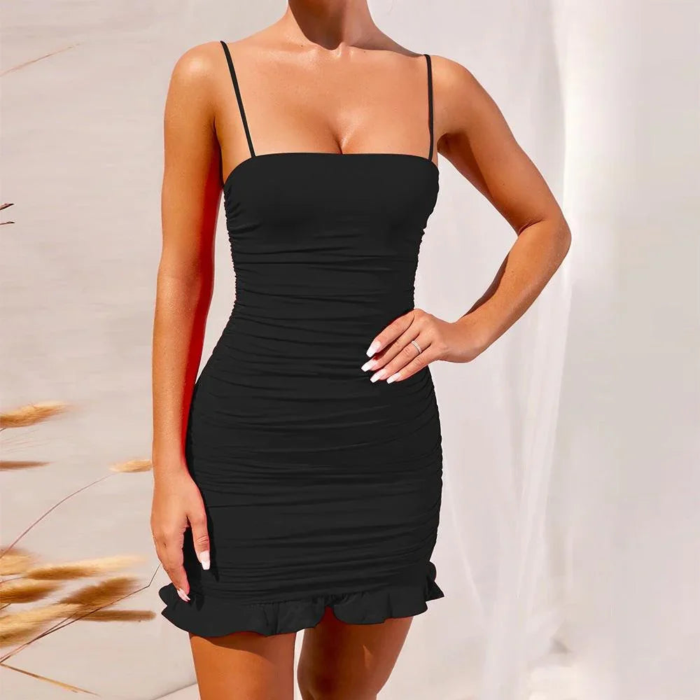 Yocaira Women Sexy Pleated Hip Nightclub Dress - Vestir en Moda